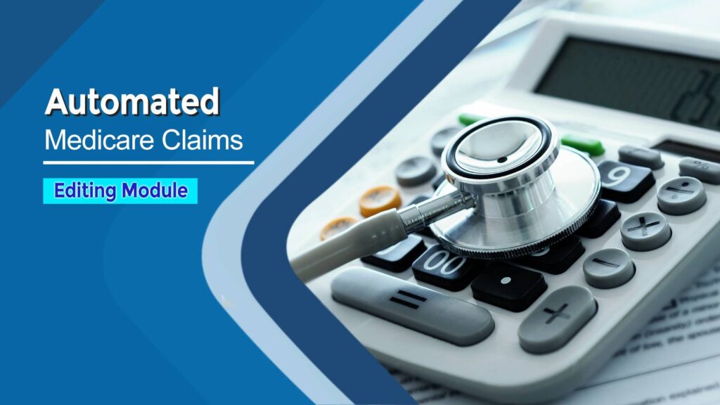 Calculator with stethoscope for Medicare claims.