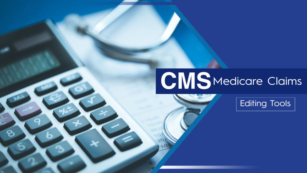 Calculator and stethoscope, CMS Medicare Claims tools.
