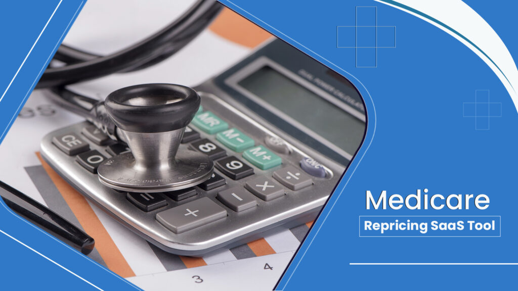 Stethoscope on calculator, Medicare SaaS Tool.