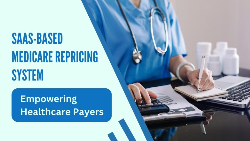 Healthcare professional using Medicare repricing system.