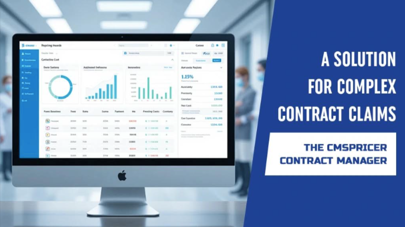 Computer screen displaying financial charts and data in an office setting.