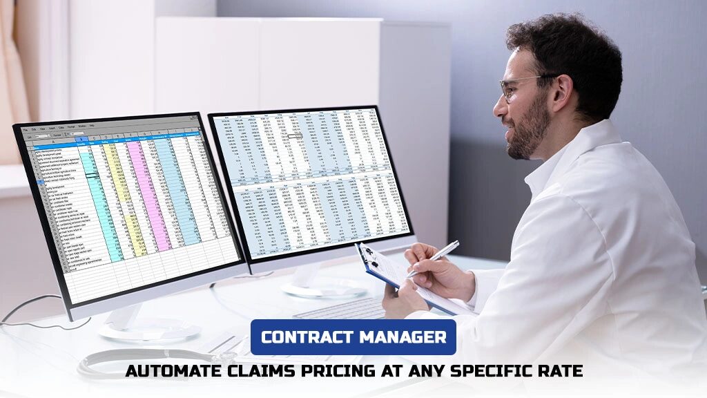 Analyst reviewing contract pricing spreadsheets